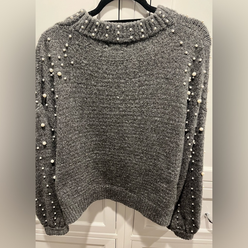 Aqua Bloomingdales Exclusive Pearl Sweater View 5